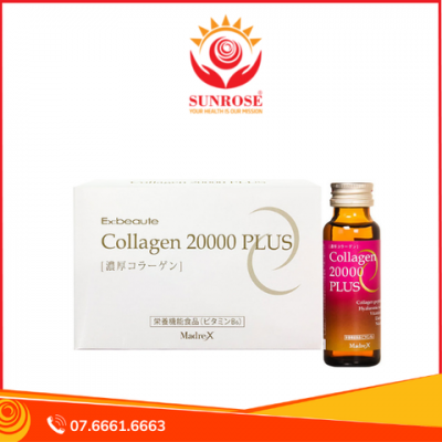 BEAUTY COLLAGEN 20.000 Plus nước uống Tpbvsk – Hỗ Trợ Làm Đẹp Da, Hàng chuẩn Nhật Bản, Hộp 10 chai x 50ml.