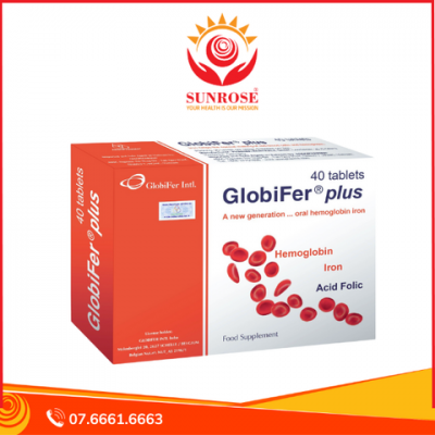 GLOBIFER® PLUS TP BVSK Bổ Sung Sắt Cho Cơ Thể Chuẩn Đức Hộp 40 Viên