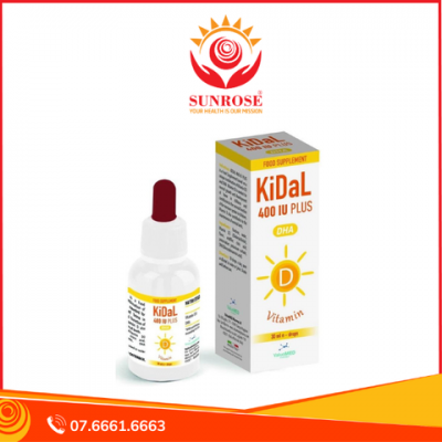 KIDAL TP BVSK Bổ Sung Vitamin D3, DHA Cho Cơ Thể Chai 30ml