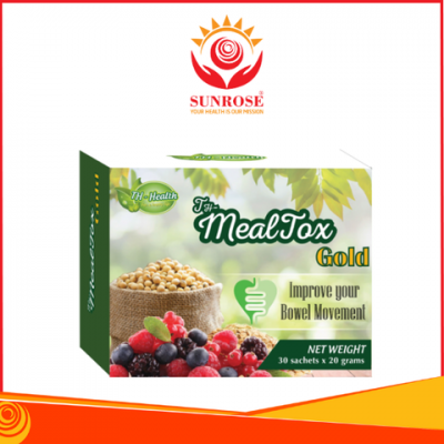 Mealtox GOLD gói uống Tpbvsk Bổ sung chất xơ, hỗ trợ tiêu hóa, giảm cholesterol, giảm cân , Hàng chuẩn Malaysia, Hộp 30 gói.