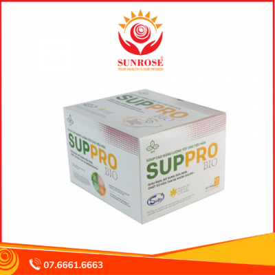 SUPPRO BIO gói uống Tpbvsk - Dinh Dưỡng Cao Năng Lượng, Giàu Đạm, hổ trợ táo bón, đầy hơi, Vị Bò Hành Tây, Xuất xứ Việt Nam, 12 gói/Hộp