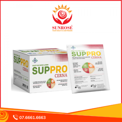 SUPPRO CERNA gói uống Tpbvsk - Dinh Dưỡng Cao Năng Lượng, Giàu Đạm,Giải pháp dinh dưỡng chuyên biệt cho người đái tháo đường, Xuất xứ Việt Nam, 12 gói/Hộp