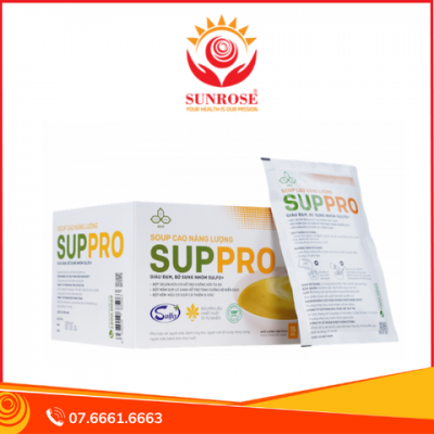 SUPPRO TP BVSK Giàu Đạm, Cung Cấp Năng Lượng, Nâng Cao Sức Đề Kháng Cho Cơ Thể Vị Bò Hành Tây Hộp 15 Gói