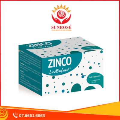 ZINCO LEZENFANT TP BVSK Cung Cấp Kẽm, Vitamin C Giúp Tăng Cường Miễn Dịch Chuẩn San Marino Hộp 12 Lọ